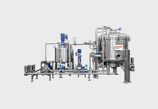 FOM 110 DGR horizontal pressure leaf filter for precoat filtration - Bucher Denwel