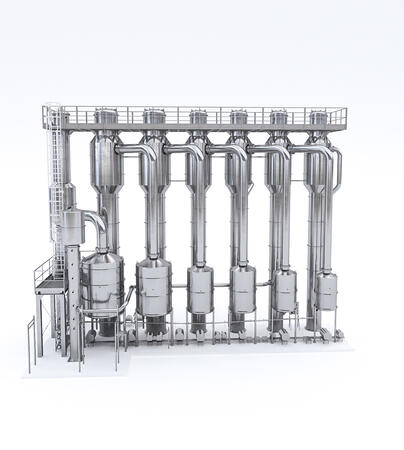 Tubular falling film evaporator system - Bucher Unipektin