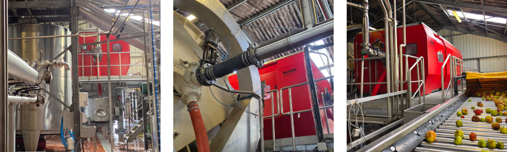 Cidrerie Château Lézergué has invested in a new Bucher Unipektin HPX press